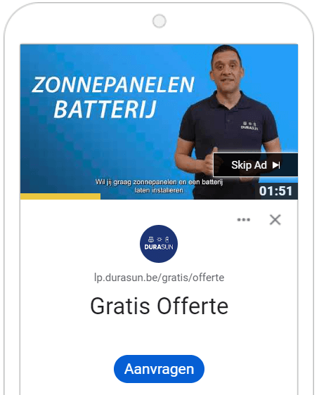 YouTube-advertentie voor Durasun