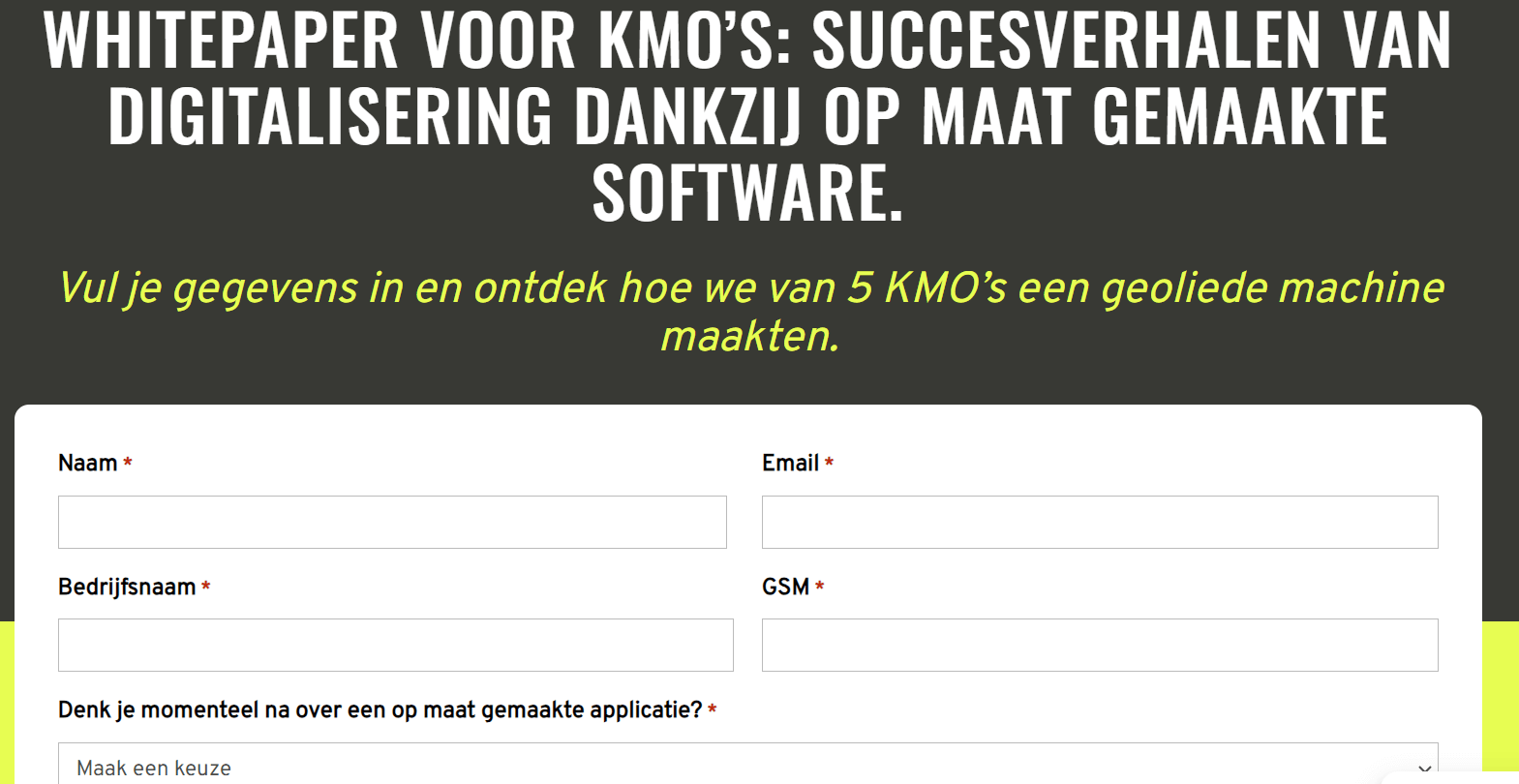 Landingspagina voor Krits