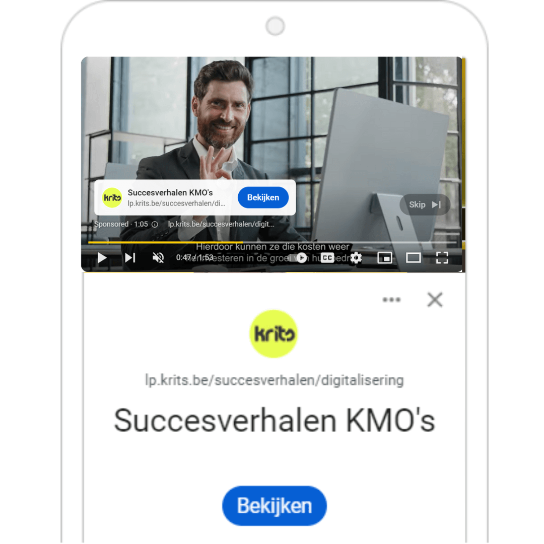 YouTube-advertentie voor Krits